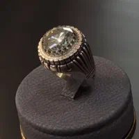 انگشتر نقره ۹۲۵ با سنگ الماس روسی