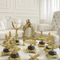 برنز هفت سین آینه شمعدان رحل عید برنج برنزی برنجی