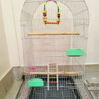 قفس بزرگ و نو با لوازم