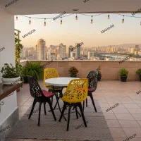 میز و صندلی مدل کاترین با پایه پلیمری|میز و صندلی غذاخوری|تهران, فردوس|دیوار