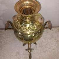 سماور زغالی برنجی طرح دار ۴ لیتری|سماور، چایساز، قهوهساز|تبریز, |دیوار