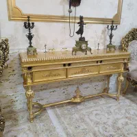 کنسول آنتیک میز چوب راش ورق طلا|بوفه، ویترین، کنسول|بوکان, |دیوار