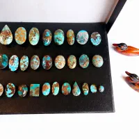 سنگ های فیروزه اصل نیشابور یکجا