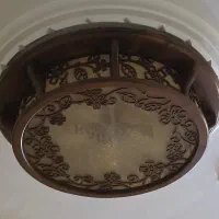 لوستر چوبی ۵ لامپه