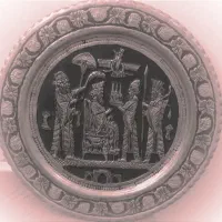 تابلو سینی قدیمی مسی قلم کار شده