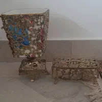 سطل و جا دستمال کاغذی برنز