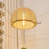 لوستر حصیری،مکرومه،رافیا|لوستر و چراغ آویز|تبریز, |دیوار