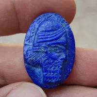 نگین انگشتری لاجورد شاه آشور