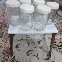 بانکه شیشه ای نمک‌پاش چینی جاقاشقی