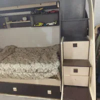 تخت دو طبقه بزرگ کشو دار