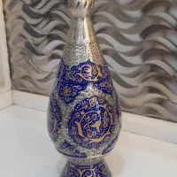 گلدان مس قلم زنی و پرداز|صنایع دستی و سایر لوازم تزئینی|مشهد, فرهنگ|دیوار
