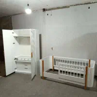 سیسمونی تخت سرویس خواب نوزاد کودک کمد مدل سِپید