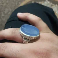 انگشتر عقیق یمنی کبود