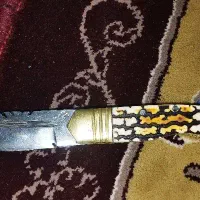 چاقو هفت دنده افغان دسته شاخ کلکسیونی