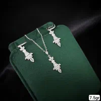 نیم ست نقره جواهری مدل اشک انجیری ۷۴۹۵۰ خرید قسطی|بدلیجات|تبریز, |دیوار