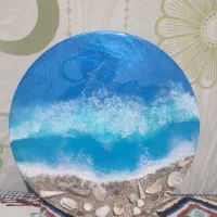 تابلو طرح دریا رزین