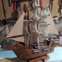 کشتی بادبانی دست ساز چوبی|مجسمه، تندیس، ماکت|تبریز, |دیوار