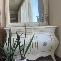 آینه و‌کنسول چوبی حاشیه برنز