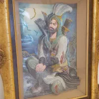 عکس حضرت ابوالفضل  کار سه بعدی دست