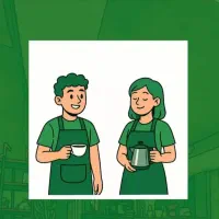 نیروی آقا کار در کافه همراه با آموزش