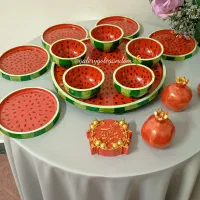 ظروف پذیرایی یلدایی و صنایع دستی شیک