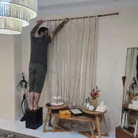 پرده مکرومه|پرده، رانر، رومیزی|تهران, سلسبیل شمالی|دیوار