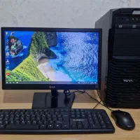 کامپیوتر پرسرعت h61 رم 8 گرافیک 2 مانیتور 19 LED