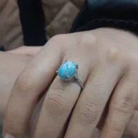 انگشتر نقره زنونه فیروزه نیشابوری|جواهرات|نیشابور, محله میدان باغات|دیوار