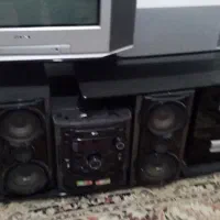 تلویزیون میز تلویزیون و یک ضبط با دو باند|میز تلویزیون|تربتحیدریه, مظفریه|دیوار