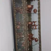 بوفه تمام برنز شیشه ای در حد نو