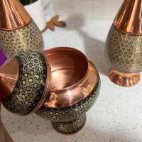 گلدان و شکلات خوری مس و خاتم کاری|صنایع دستی و سایر لوازم تزئینی|تهران, حکیمیه|دیوار