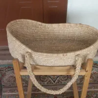 ننو گهواره حصیری|تخت و صندلی بچه|نکا, |دیوار
