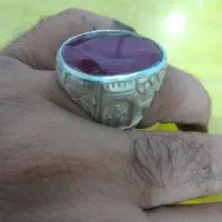 انگشتر نقره یاقوت
