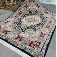 فرش دستباف (بساک) تک ۹ متری طرح سالاری گل ابریشم