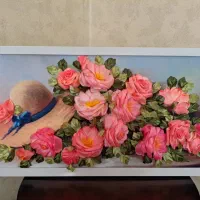تابلو روبان دوزی کلاه|تابلو، نقاشی، عکس|شیراز, طلاب|دیوار