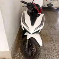 موتور کلیک مدل ۱۴۰۱ قرمز و سفید رادیاتور دار