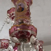 یک جفت لوستر شاه عباسی عتیقه|لوستر و چراغ آویز|شیراز, صاحب الزمان|دیوار