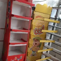 استند سوپری قفسه فلزی عسلی و دار قالی، درب و تانکر