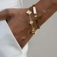 ست دستبندطلایی لاکچری،ونکلیف و کارتیر،ارسال رایگان