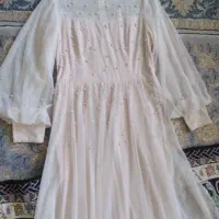 پیراهن مجلسی کرم|لباس|ساری, |دیوار