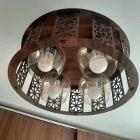 لوستر چوبی ۴ شاخه