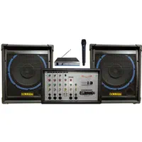 پک 2عددی باندچوبی 12اینچ و اکوآمپلی ومیکروفن بیسیم