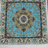 رومیزی سنتی آستر دار مخمل طرح ترمه هفتسین