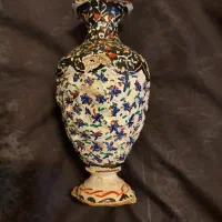 گلدان مینا کاری قدیمی