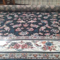 فرش کاشان سلین گل برجسته نونو ۹متری  بزرگ