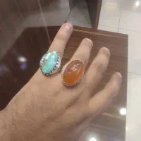 انگشتر عقیق و فیروزه (کلکسیونی)|جواهرات|یزد, |دیوار