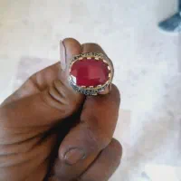 فروش فوری انگشتر نقره بانگی یاقوت|زیورآلات و اکسسوری|کرمان, |دیوار