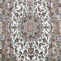 فرش کرک و ابریشم با نقشه زیبا