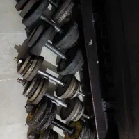 وزنه ودمبیل و هالتر و میز دست ساز دو کا ره