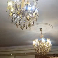 لوستر ۸شاخه ، جفت ، نسکافه ای نو وسالم بدنه فلز|لوستر و چراغ آویز|تهران, نیروی هوایی (پیروزی)|دیوار